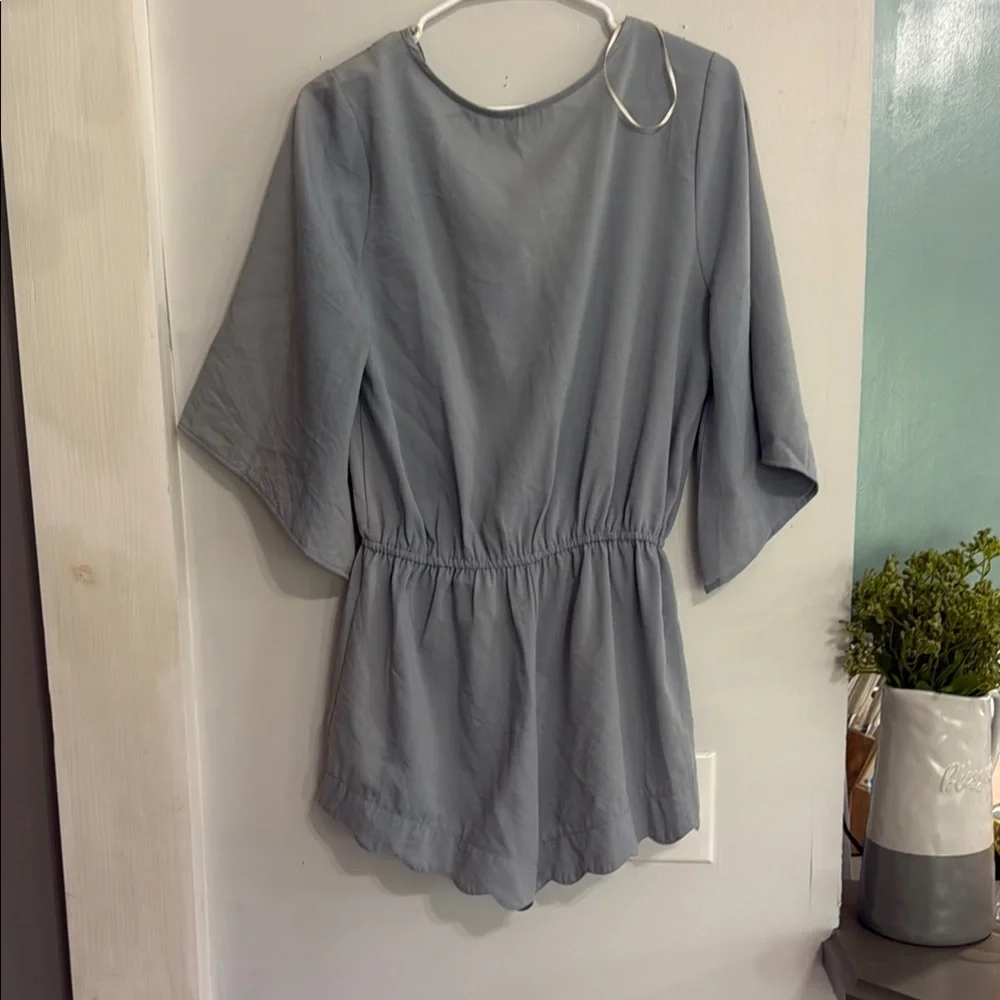 Umgee Gray Wrap-Style One Piece with Elastic Waist - Picture 4 of 4